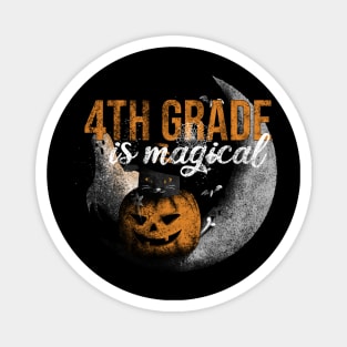 4th Grade is Magical - Vintage Halloween Fun Magnet